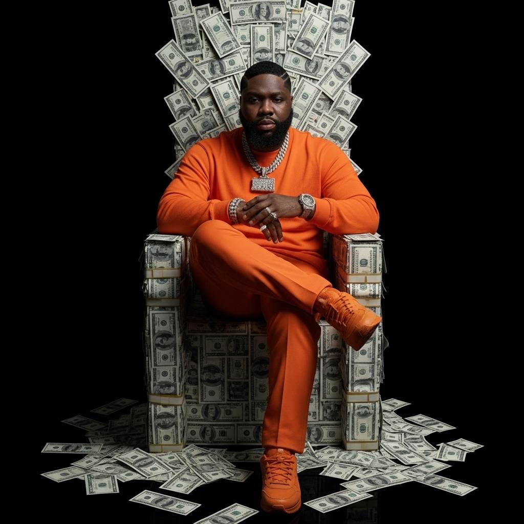 A confident man sitting facing forward, keeping the subject'