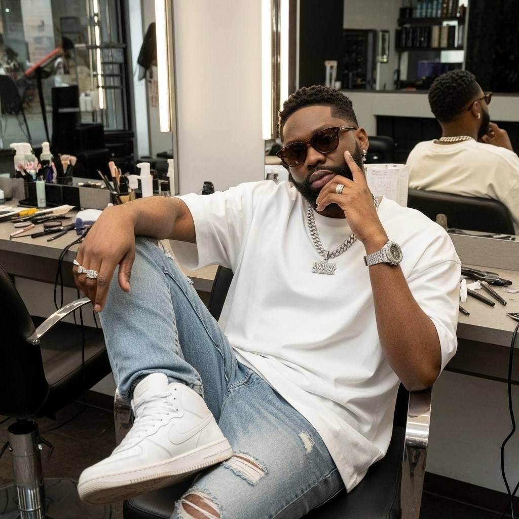 A handsome Asian man (identical to the reference photo, main