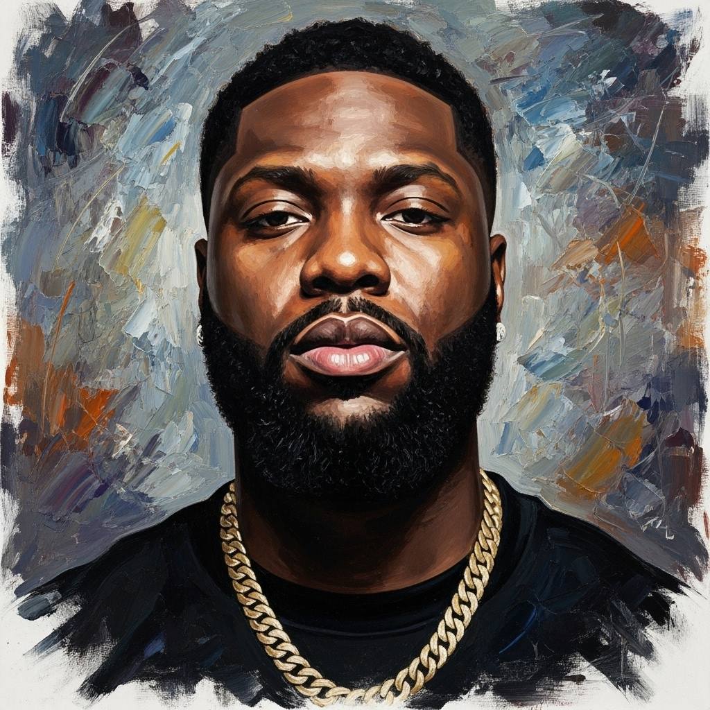 A highly detailed and realistic fine art painting of a perso