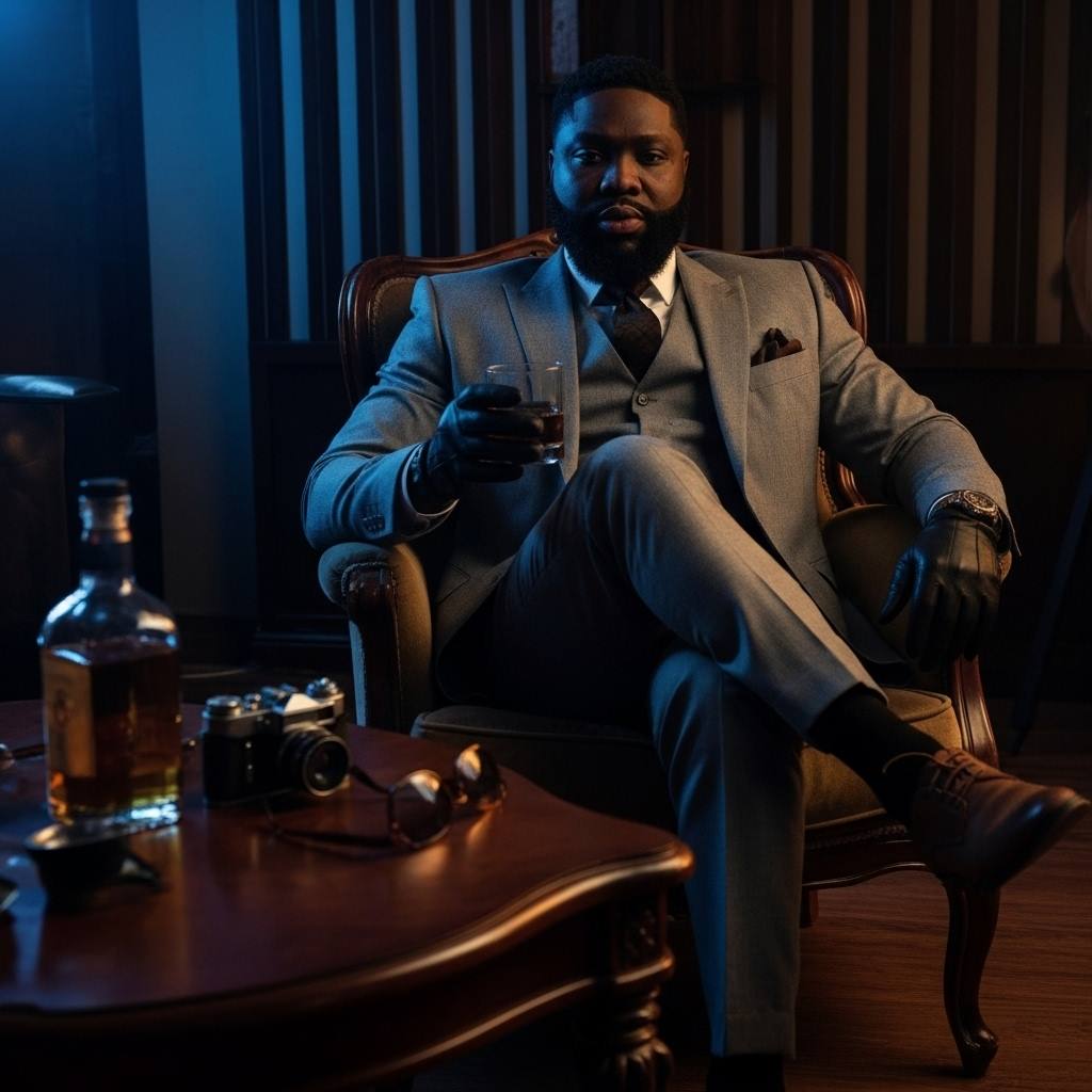 Create a cinematic portrait of the same person as in the upl