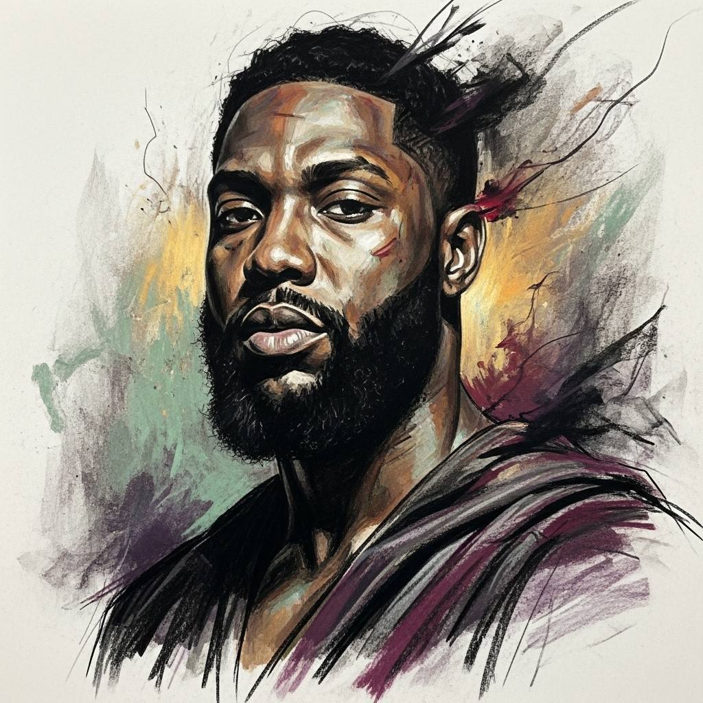 Edit this image to transform it into an expressionist charco