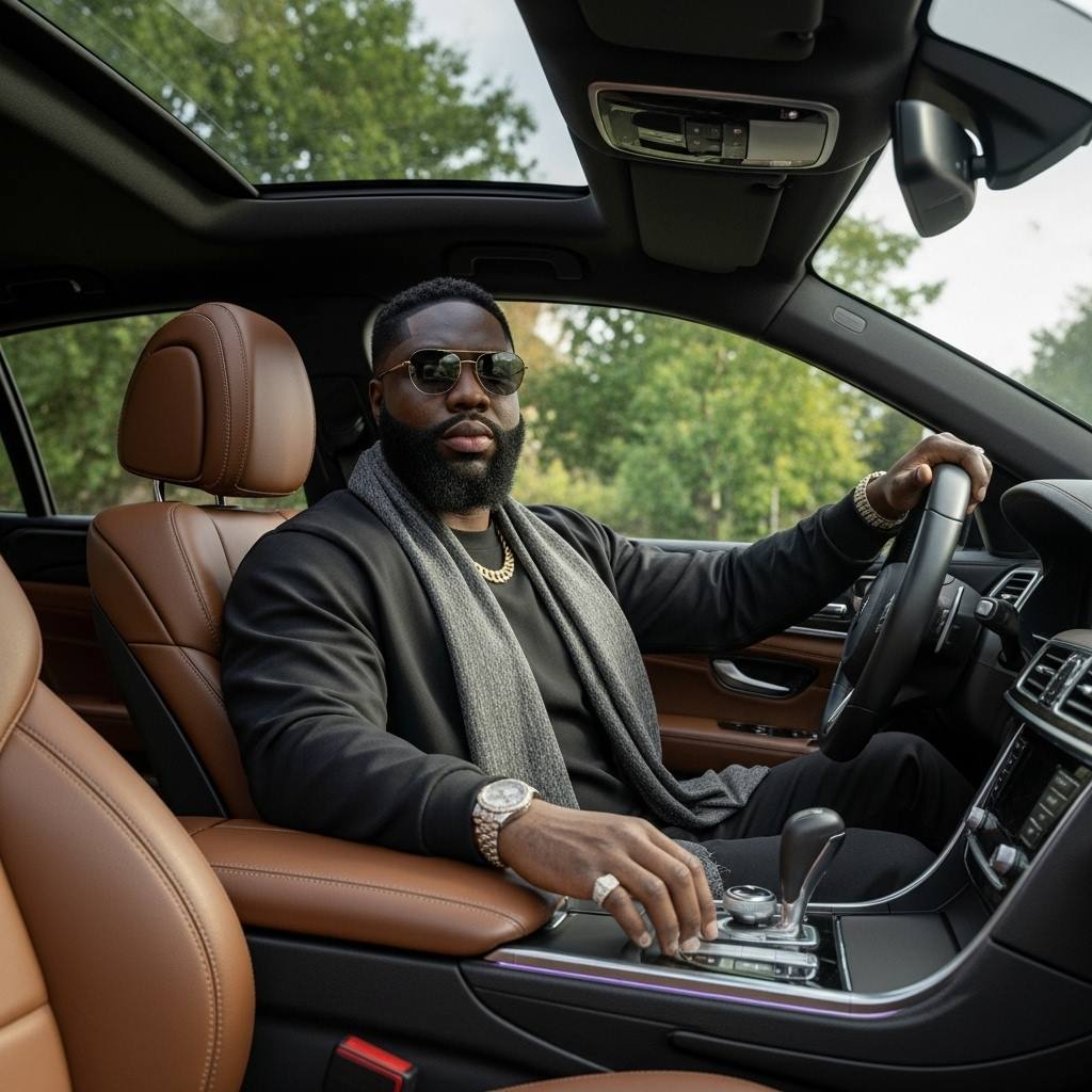 Um retrato hiper-realista e ultra detalhado do homem da foto