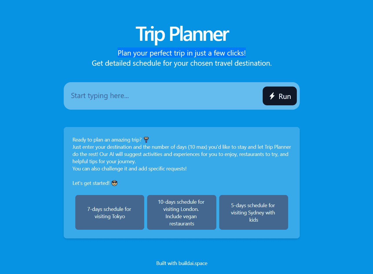 AI Trip Planner