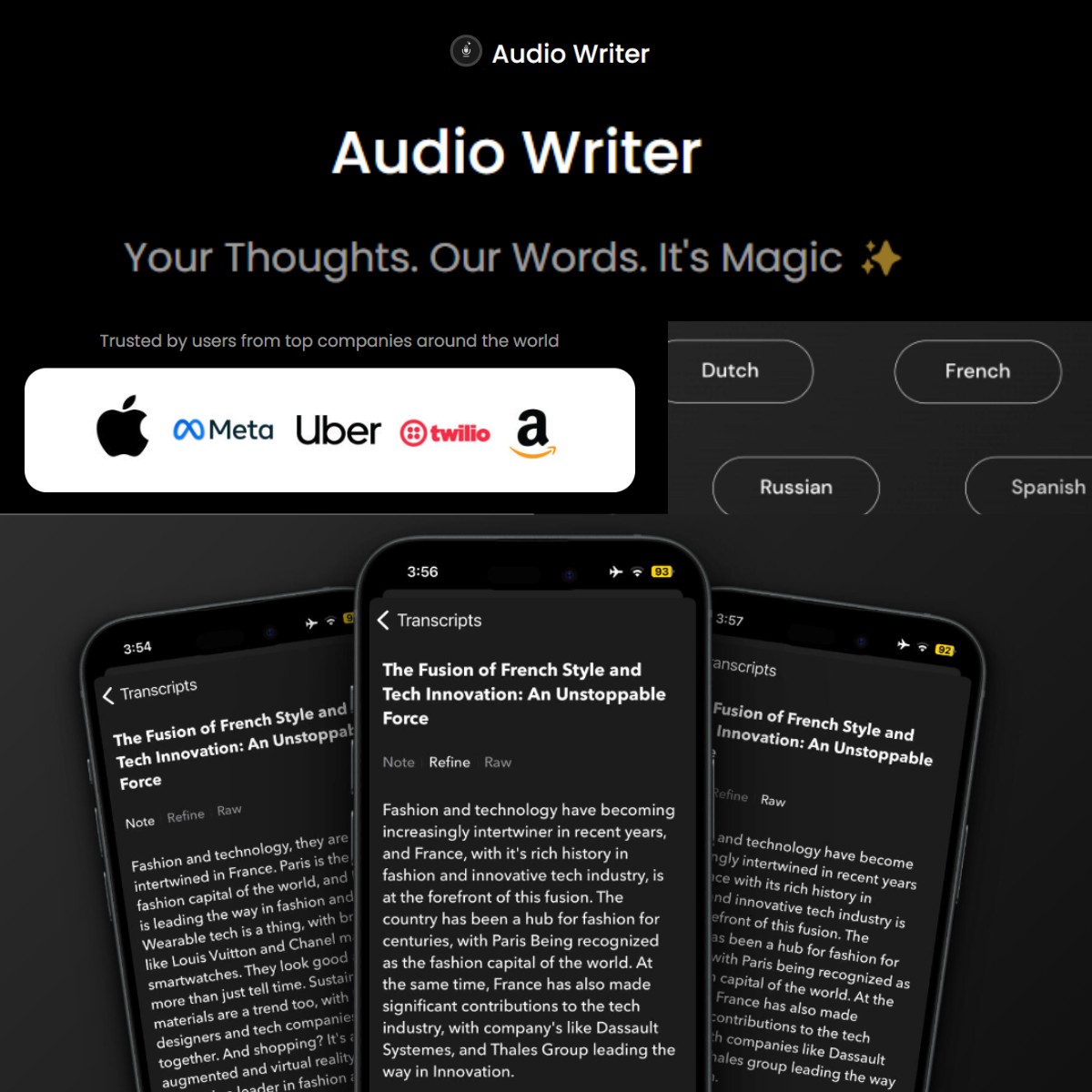 Audio writer