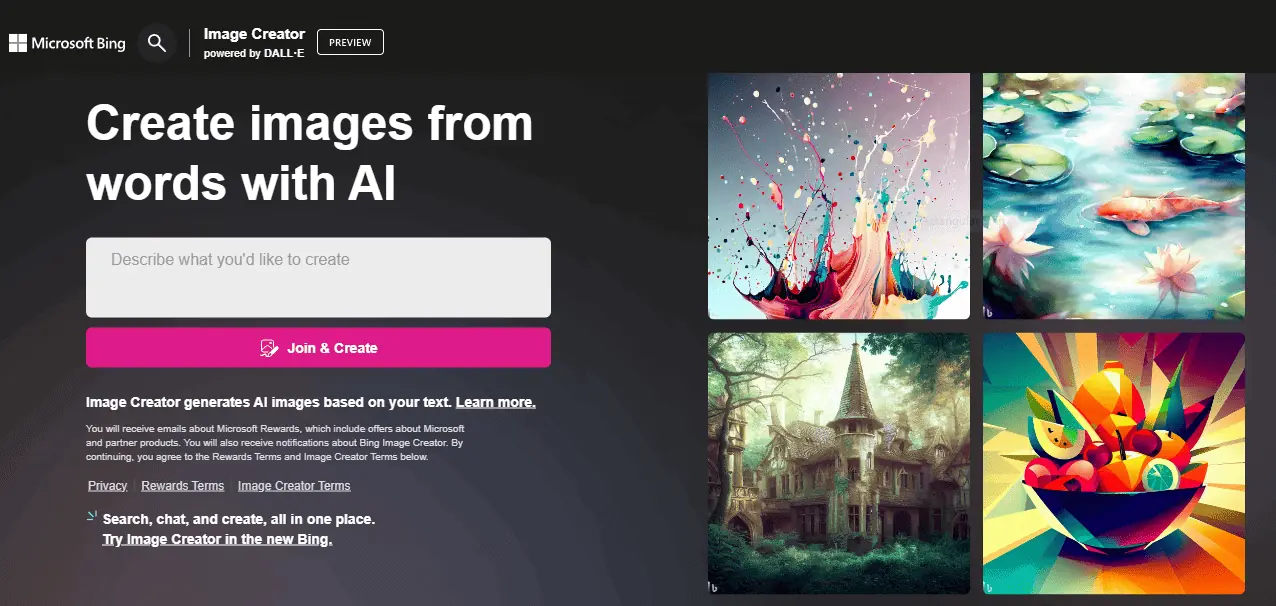 Bing’s Image Creator