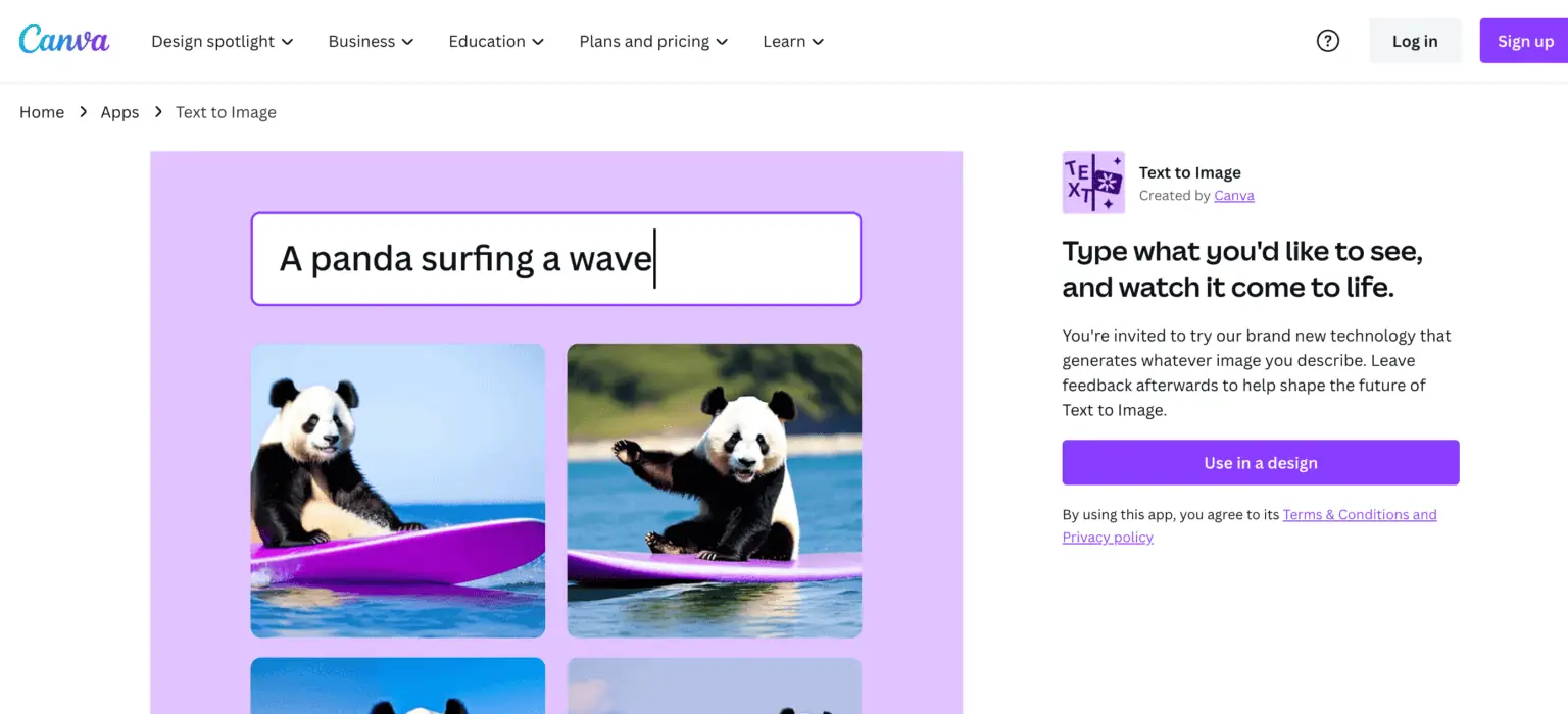Canva Text to Image