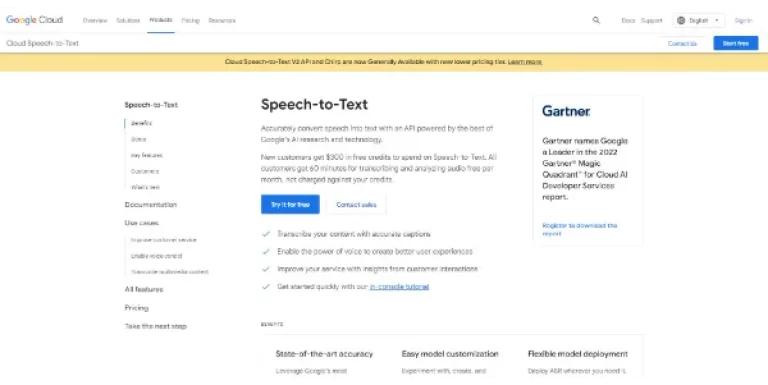 Google Cloud Speech to Text