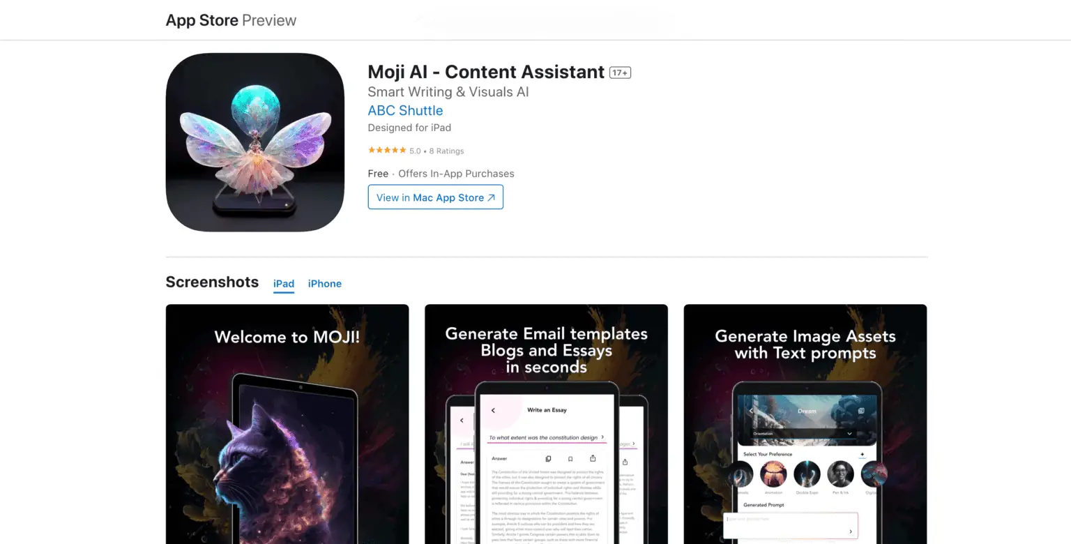 Moji Writing Assistant
