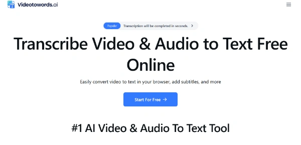 Videotowords