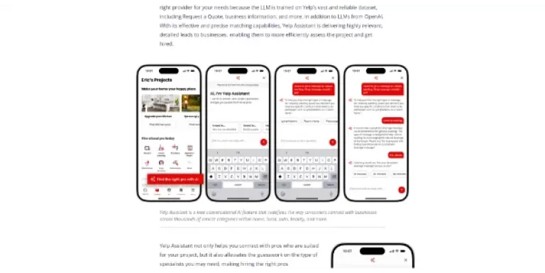 Yelp AI assistant